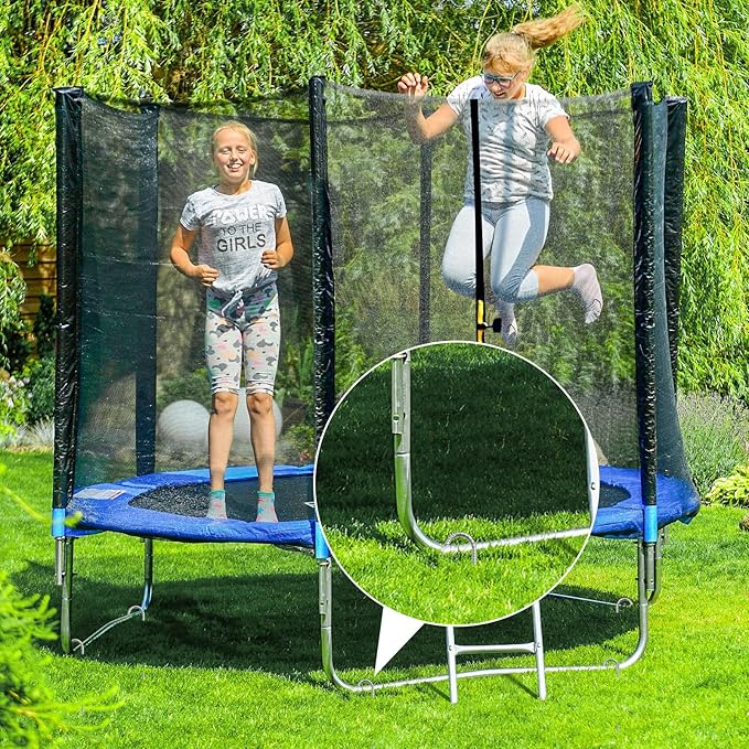 FEED GARDEN 12 Inch 8 Pack Rebar Stakes Heavy Duty J Hook, Galvanized Ground Stakes Tent Stakes Steel Ground Anchors, Chain Link Fence Stakes, Trampoline Stakes, Black