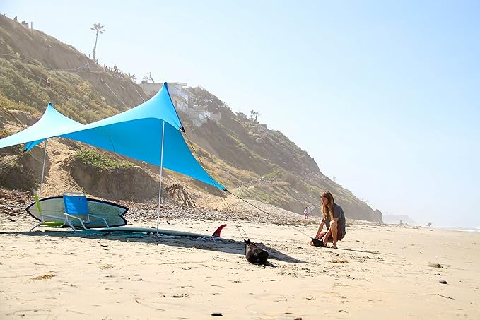 Neso Tents Grande Beach Tent, 7ft Tall, 9 x 9ft, Reinforced Corners and Cooler Pocket