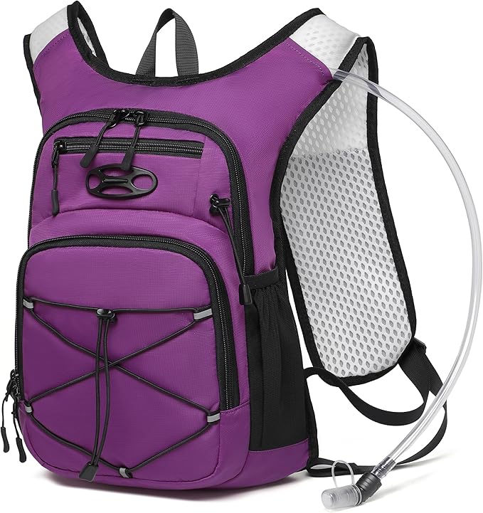Wotony Lightweight Hydration Backpack with 2LOR 3LWater Bladder for Cycling Hiking Rave - Water Daypack for Men Women
