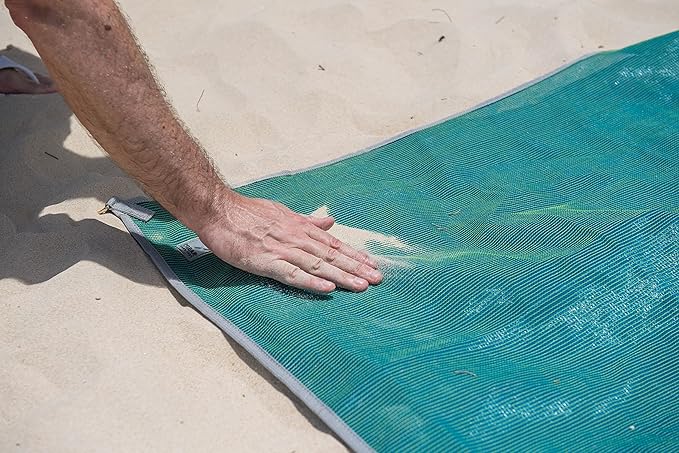 CGEAR Original Sand-Free Outdoor Rug Camping Mat - Water-Resistant & Anti-Fade Material - Military-Grade - Reversible Design - Area Rug for Beach, RV, & Picnics - Travel Bag
