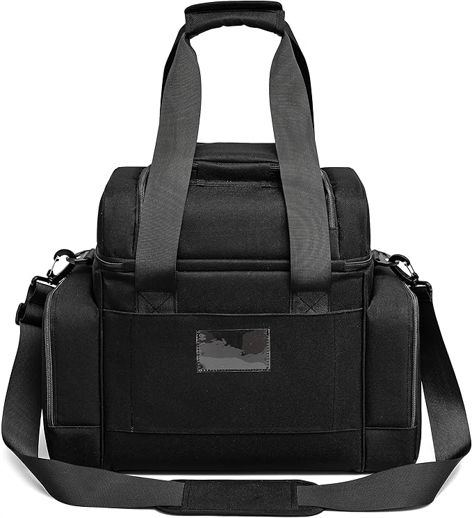 Extra Large Cooler Bag (15x12.5x9 in) with Leakproof Hard Liner. Two Insulated Compartment, Heavy Duty Fabric, Thick Insulation, Reinforced Stiches, Multiple Pockets, Durable Zipper.