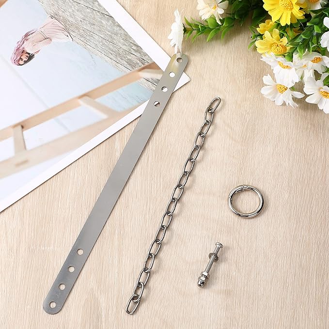 Hotop 6 Sets Ground Anchor Kit Recreation Swing Set Anchors Trampoline Stakes Tie Down Accessories for Outdoor Supplies