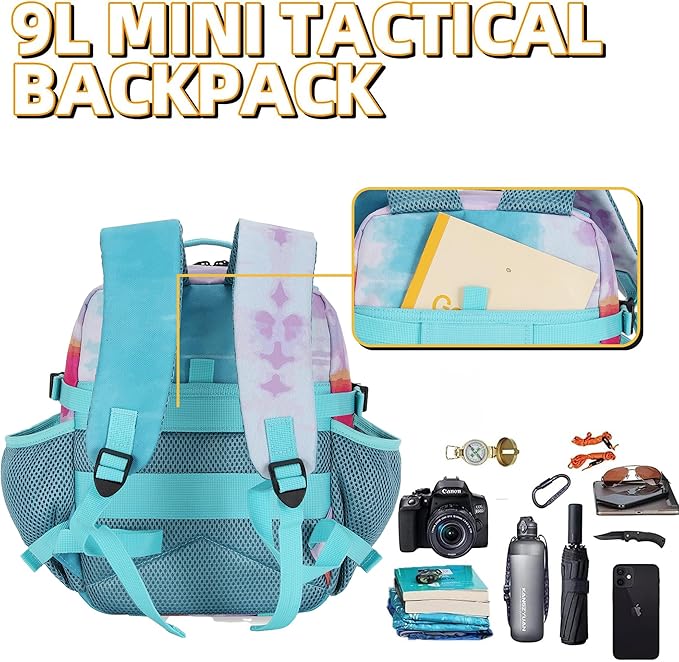 9L Mini Tactical Backpack for Men and Women Tactical Backpack Small for Hiking Small Tactical Bag Fitness Pack