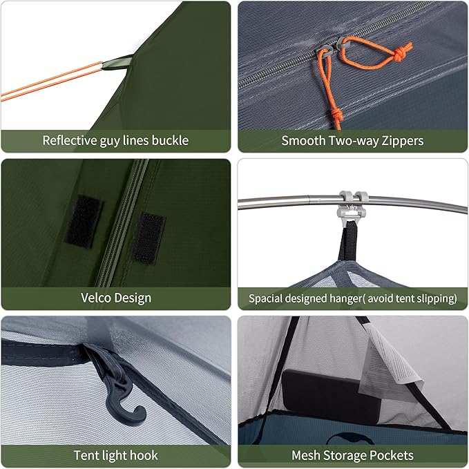 Naturehike Backpacking Tent for 1 Person Camping Hiking Lightweight Waterproof one Person Tent with Footprint