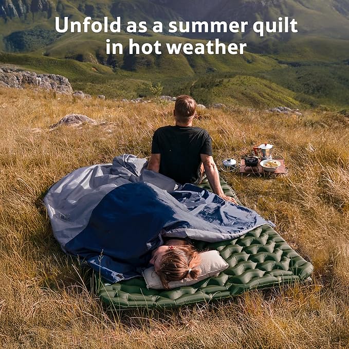 Naturehike Lightweight Compact Sleeping Bag, 59℉/32℉ Envelope Ultralight Backpacking Sleeping Bag Portable, Waterproof with Compression Sack for Cold&Warm, Camping, Traveling, Hiking