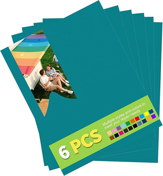 7x9in Nylon Repair Patch，Tent Repair Kit，Self Adhesive Waterproof Fabric Repair Tape for Tent, Umbrella, Sleeping Bag, Down Jackets,Knapsack.（Parrot Green,6ps）