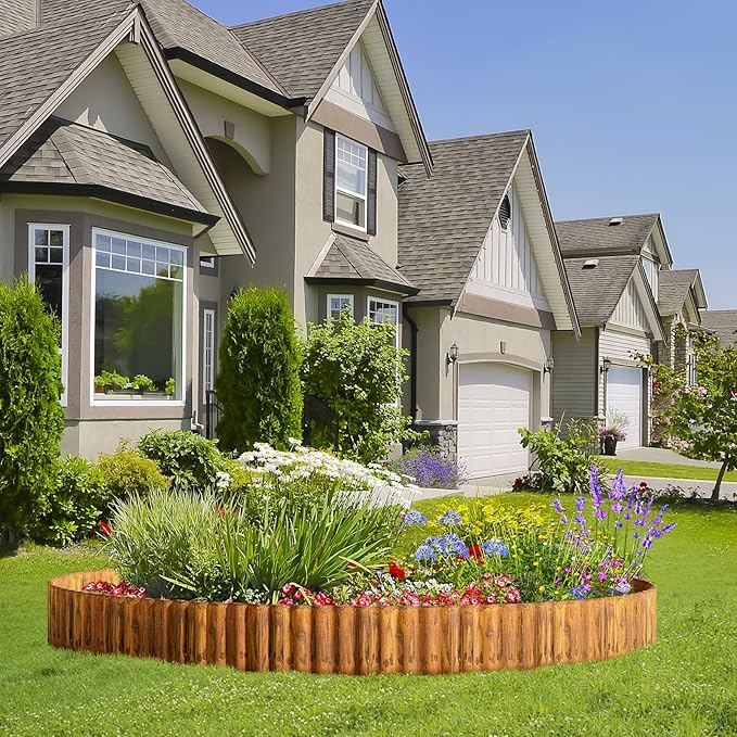 Land Guard Corrugated Garden Edging Border, 6" × 50' Landscape Paver Edging, Tall Landscape Edging, Fence for Garden, Flower Bed, Lawn and Landscape Edging (Rusty)