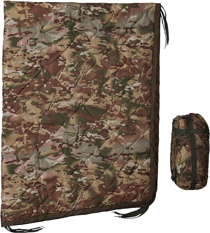 USGI Industries Military Woobie Blanket | Thermal Insulated Camping Blanket, Poncho Liner | Large, Portable, Insulation, Water-Resistant, for Hiking, Survival | Compression Carry Bag