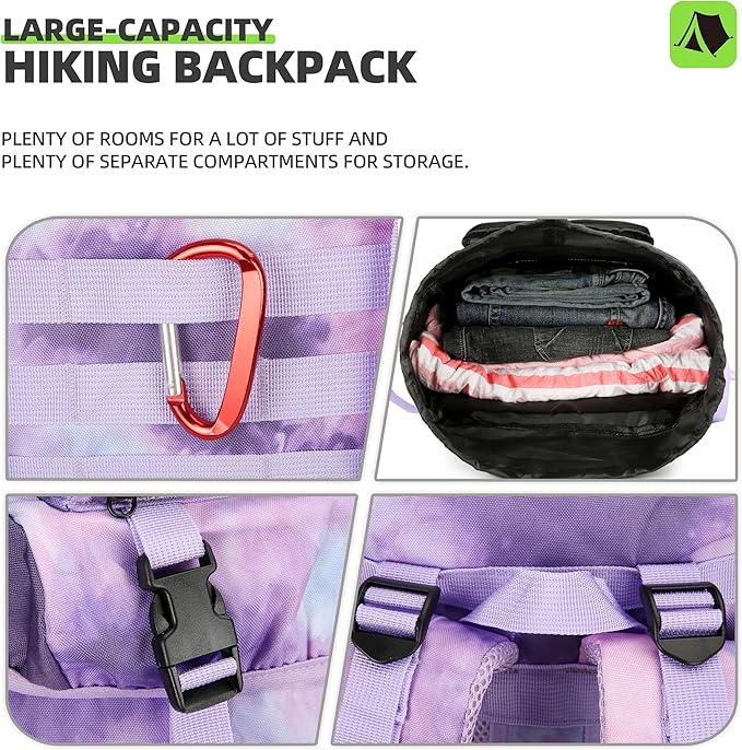 King'sGuard 70L Camping Hiking Backpack for Men Women Large Military Tactical Backpack Molle Rucksack Backpack for Outdoor