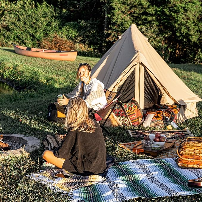 WHITEDUCK Regatta Canvas Bell Tent - w/StoveJack, Waterproof, 4 Season Luxury Camping and Glamping Yurt Tent Outdoor