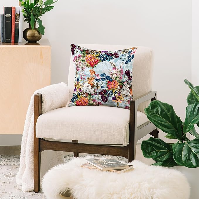 Society6 Summer Botanical Garden V III Throw Pillow Insert-Home Decor by Burcu Korkmazyurek, 20" x 20"