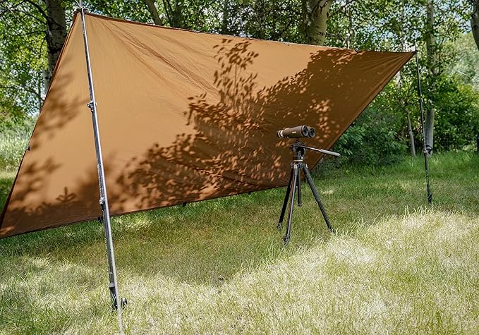 VIAM Outdoors | Baldy Ultralight Waterproof Tarp | 1.1oz Silpoly | Tan…