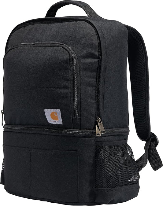 Carhartt Insulated 24 Can Two Compartment Cooler Backpack, Fully-Insulated Base, Durable Water-Resistant for Camping, Beach & Travel