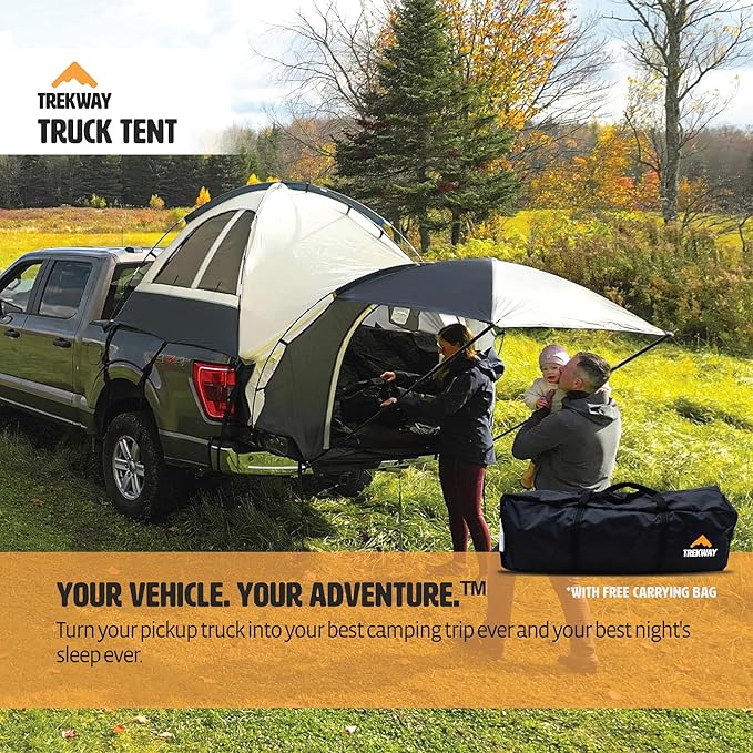 Offroading Gear 6.5ft Truck Bed Camping Tent w/Awning | Waterproof | Portable | Compatible with F150| Ram| Sierra| GMC| Nissan| Etc.