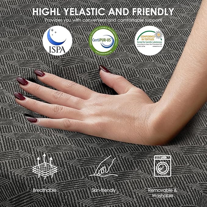 4 Inch Tri-Fold Mattress Twin Size, Portable Memory Foam Guest Bed with CertiPUR-US Certified Cooling Gel & Washable Cover, Folding Mattress for Camping, Dorm, RV & Living Room, Black
