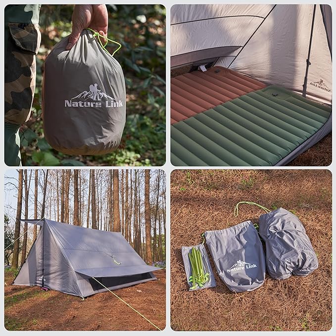 Sirius Two Ultralight Backpacking Tent, 2 Person Trekking Pole, Waterproof, Compact, Single Wall, Bushcraft Shelter for Camping, Hiking, Kayaking