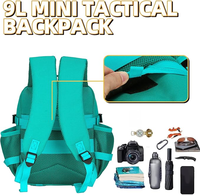 9L Mini Tactical Backpack for Men and Women Tactical Backpack Small for Hiking Small Tactical Bag Fitness Pack