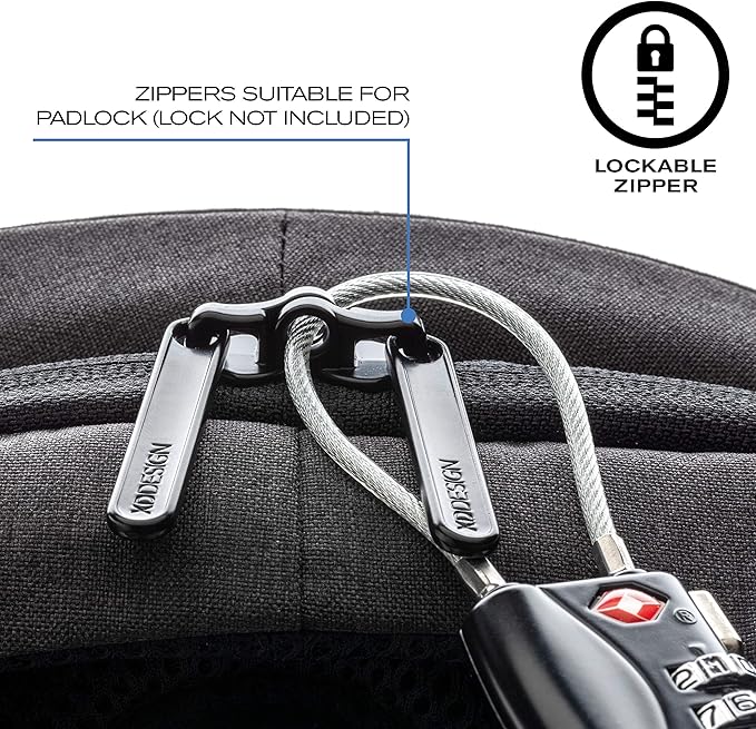 XDDesign Bobby Hero 16 Liter Anti Theft Laptop Backpack, Padded 15.6" Laptop Sleeve, Recycled Material, Water Repellent, USB Charging Port, Travel Carry on Flight Approved for Men&Women