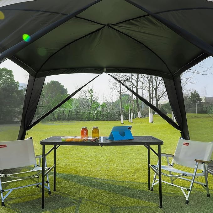 Screen House Room 11x11 Ft Mesh Net Tent Canopy Shelter Gazebo, Easy Setup & Waterproof & Sunshade, Suitable for Camping Trip, Backyard, Beach, Picnic