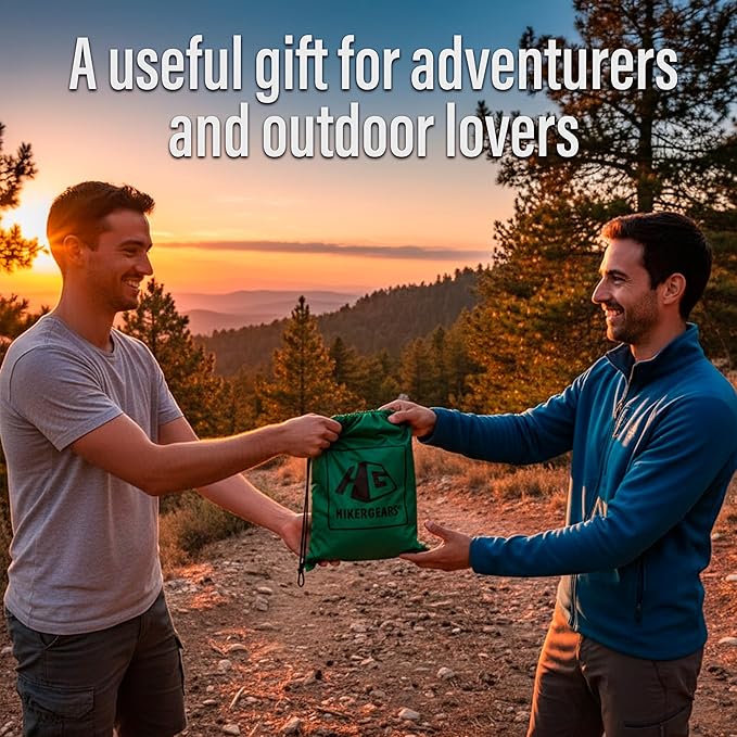 Camping Tarp 10x10 ft (3x3 m) Waterproof Lightweight Rain Fly - Backpacking, Hammock Shelter, Emergency Survival Tent, Durable, Compact All-Weather Cover