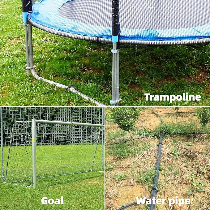 10"x3" U-Shaped Rebar Stakes - Heavy Duty Safety Ground Anchor for Trampoline, Wind Stake, Garden Fence, Landscape Edge, Outdoor Use