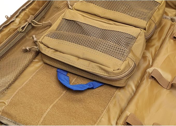 40L Waterproof Tactical Medical Backpack First Aid Bag for Hiking Trekking Hunting Fishing Camping Outdoor Sports (Khaki)