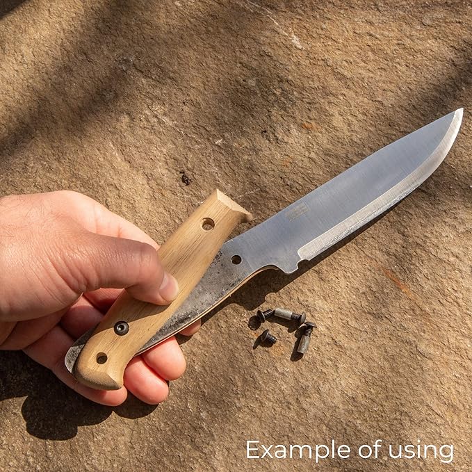 BPSKNIVES Blank Adventurer - Full-Tang Blank Knife for Knifemaking- Carbon Steel 1066 Blade - Scandinavian Scandi Grind Knife Blank - DIY Knives Making Blades