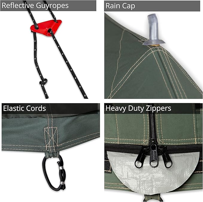 WHITEDUCK Regatta Canvas Bell Tent - w/StoveJack, Waterproof, 4 Season Luxury Camping and Glamping Yurt Tent Outdoor