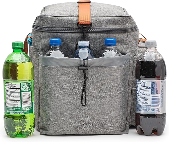 Extra Large Cooler Bag with Hard Board Bottom. Heavy Duty 900D Fabric, Thick Insulation, Heat Sealed Liner, Many Pockets, Smooth Zipper, Removable Straps.