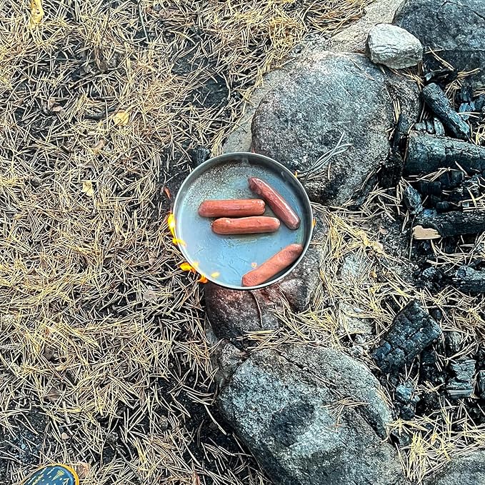 SILVERANT Titanium Trek Plate - Ultralight, Durable Camping Dish Pan Plate - Outdoor Kitchen Essential for Backpacking & Camping - 1200ml