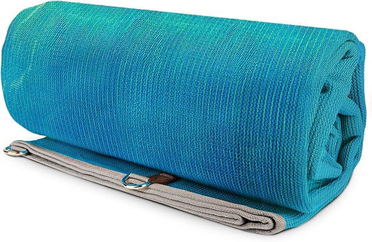 CGEAR Original Sand-Free Outdoor Rug Camping Mat - Water-Resistant & Anti-Fade Material - Military-Grade - Reversible Design - Area Rug for Beach, RV, & Picnics - Travel Bag