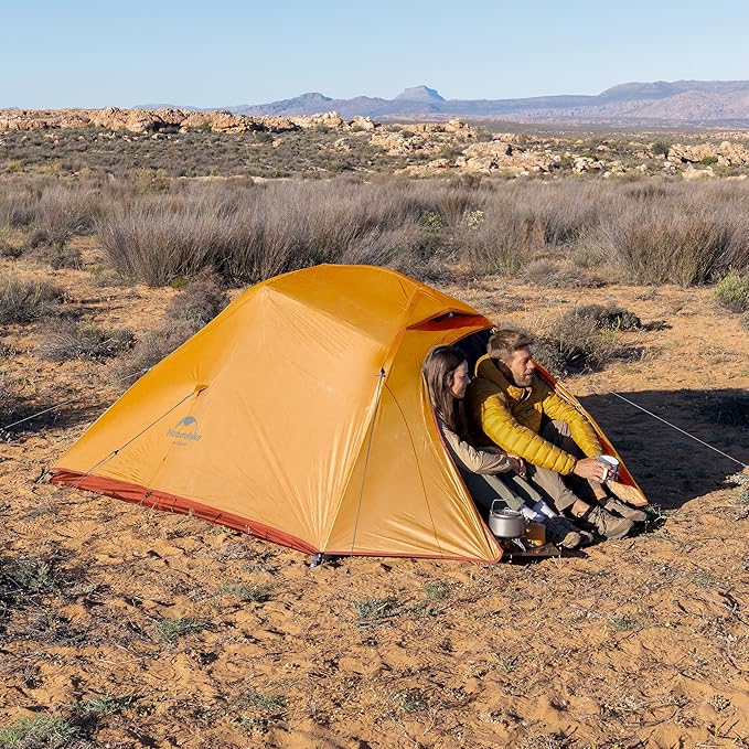Naturehike Cloud-Up 3 Person Lightweight Backpacking Tent with Footprint - 3 Season Free Standing Dome Camping Hiking Waterproof Backpack Tents