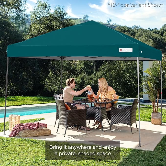 Best Choice Products 12x12ft Pop Up Canopy Tent, Outdoor Shade, 1 Person 1 Minute Set Up, Carry Case, 4 Weight Bags - Cerulean