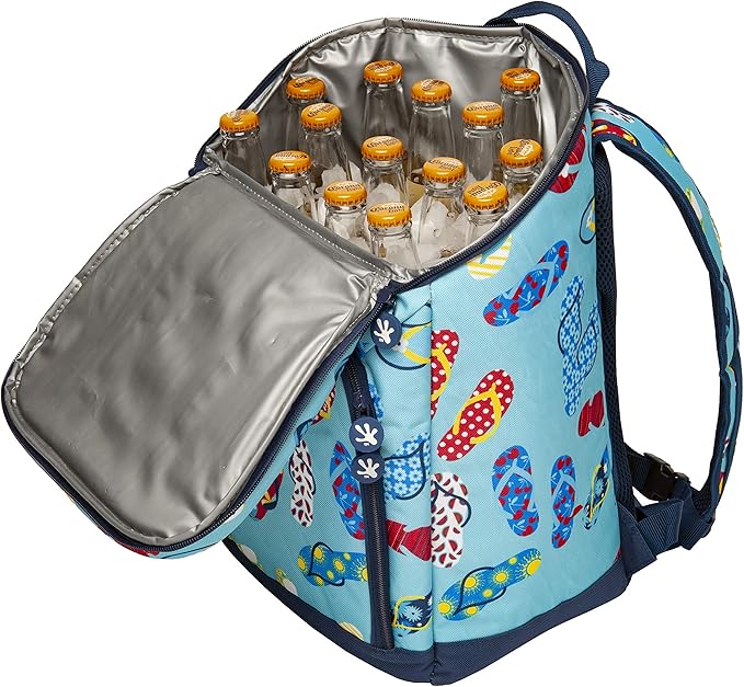 geckobrands Backpack Cooler – Hands-Free Insulated Cooler with Leak-Proof Compartment and Easy Access Pockets