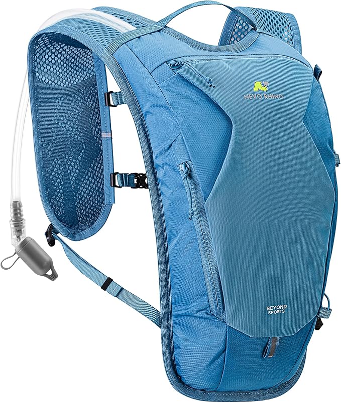 N NEVO RHINO Hydration Backpack,8L Water Backpack with 50 oz /1.5L Water Bladder Bike Hydration Pack for Men Women,Lightweight Hiking Backpack Hydro Water Daypack for Cycling Hiking