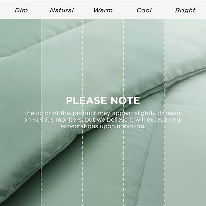 Bedsure Comforter Duvet Insert - Quilted Comforters Cal King Size, All Season Duvet, GentleSoft Down Alternative Bedding, with 8 Tabs, Gifts for Women/Men, Sage Green, California King 96 X 102 Inches