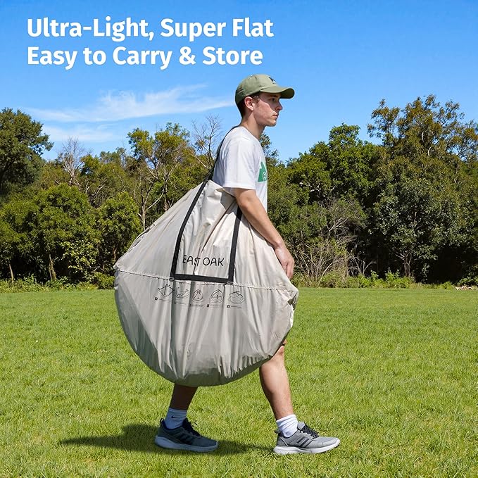 EAST OAK Weather Sports Tent for Fishing, Sports Event | Pop Up Bubble Tent Instant Sun & Rain Shelter | No Condensation, Spacious Interior, Ultra Visibility | All Weather Protection | 5 x 5 FT