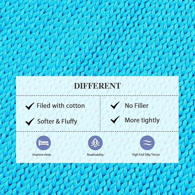 L'AGRATY Knitted Weighted Blanket - 48"x72" 12lbs Cooling Chunky Knit Heavy Blanket for Adults Braided Crochet Throw Thick Cable Yarn Knit Decorative No Beads Evenly Weighted Machine Washable