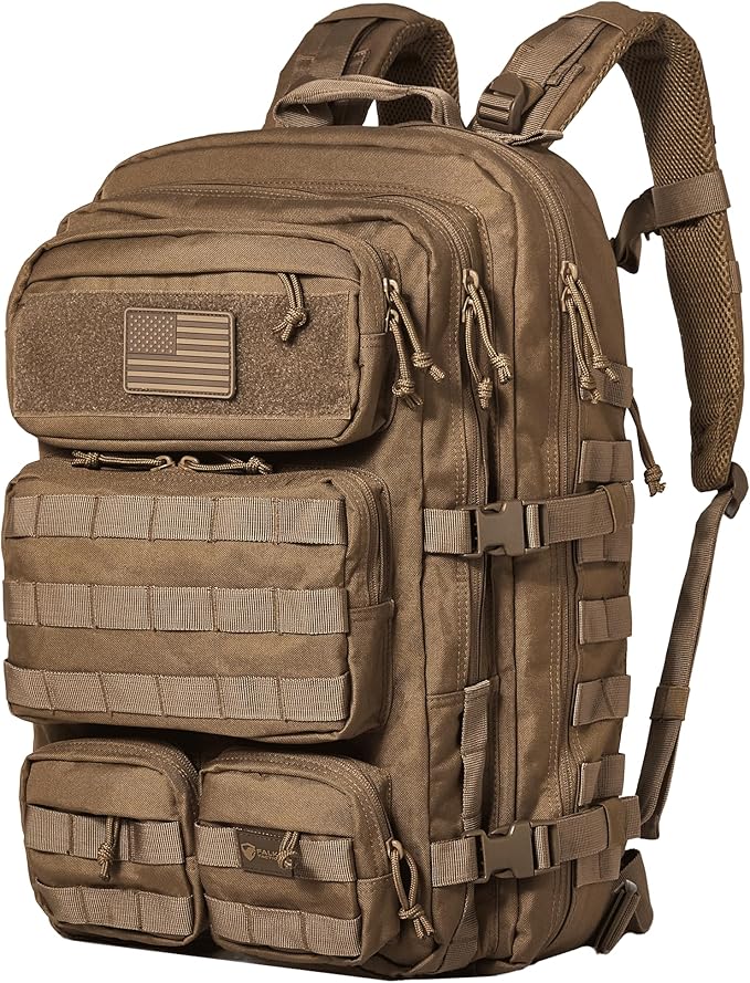 Falko Tactical Backpack for Men and Women 50L Backpack 2.4x Stronger Large Military Molle Rucksack, Bugout Backpack Outdoors