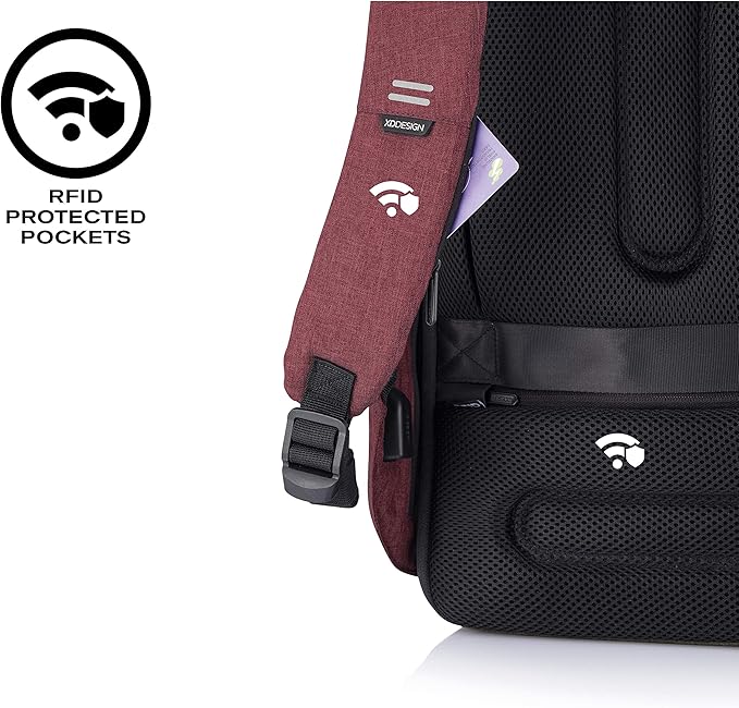 XDDesign Bobby Hero 16 Liter Anti Theft Laptop Backpack, Padded 15.6" Laptop Sleeve, Recycled Material, Water Repellent, USB Charging Port, Travel Carry on Flight Approved for Men&Women