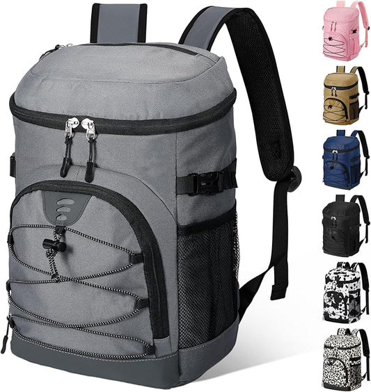 Cooler Backpack, Lightweight and Soft Backpack Cooler for Men Women, Insulated Lunch Bag for Camping Traveling Hiking