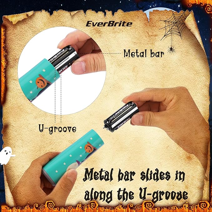 EverBrite 6-Pack LED Flashlights Halloween Gifts, Mini Flash Lights Handheld Torch with Lanyard, 18 AAA Batteries Included, Mixed Color