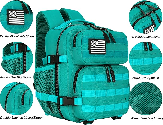 9L Mini Tactical Backpack for Men and Women Tactical Backpack Small for Hiking Small Tactical Bag Fitness Pack
