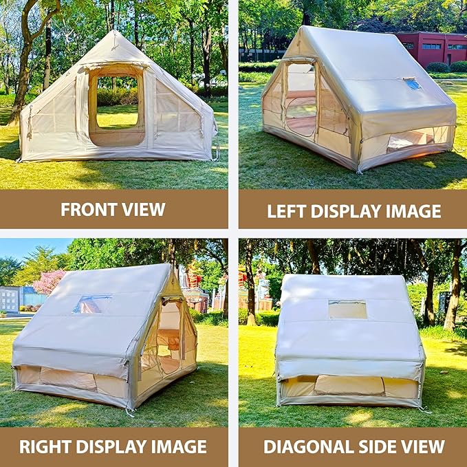 Inflatable Tents for Camping, Large Inflatable Camping Tent with Hand Pump, Easy Setup Tents for 4-6 People, Portable Glamping Tent