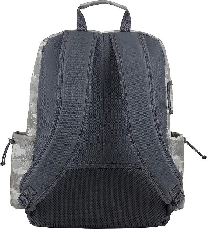 FUEL Travel Laptop Hiking Backpack Carry On Airline Approved Luggage Bag Carry On Large Backpack, Gray Flannel Static Camo Print