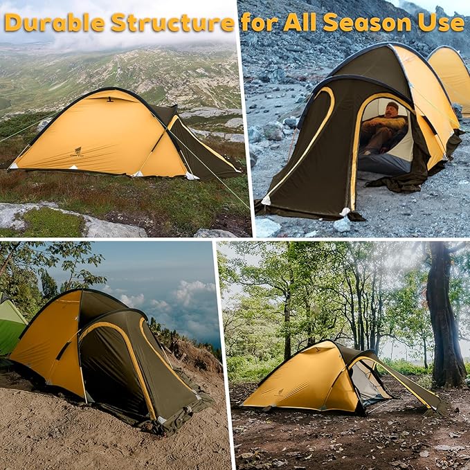 GEERTOP 2-Person Backpacking Tent Waterproof Lightweight Double Layer Tent for Camping Hiking All Weather Travel