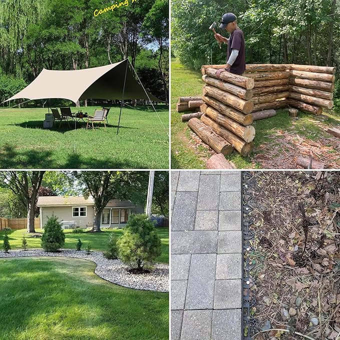 14 Inch Heavy Duty Spiral Landscape Spikes Solid Galvanized Metal Garden Stakes for Speed Bump, Wheel Stop, Paver Edging, Floor Covering, Weed Barriers, Tent, Garden Plants (15)