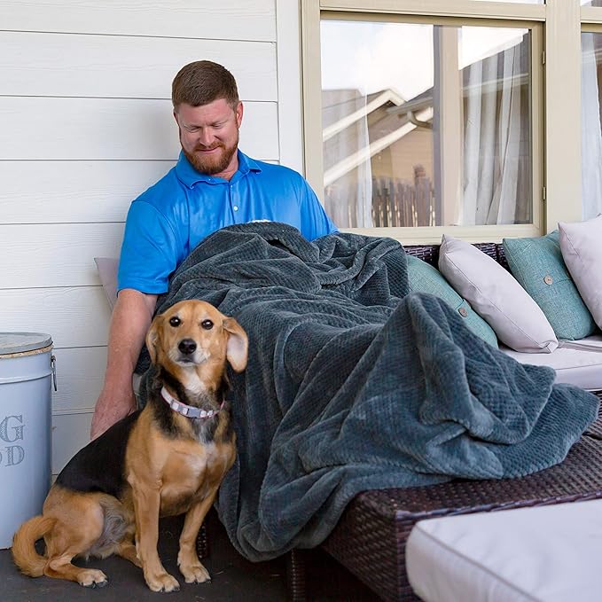 PediPocket XXL Patented Foot Pocket Blanket – Gorgeous Gunmetal – Extra Large 60”x84” with 30”Deep Foot Pocket,Plush Fleece Blanket,Everyday Luxurious Comfort,Machine Washable,Gift Idea (non-electric)