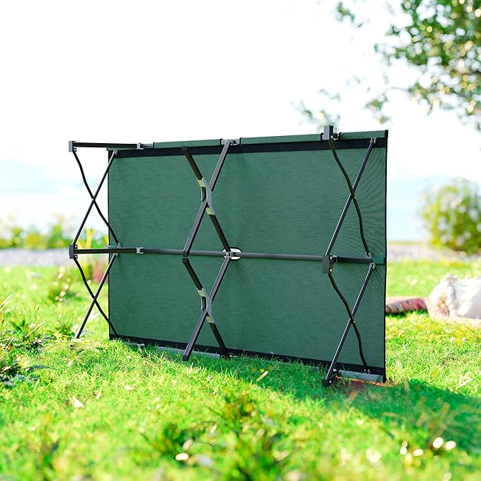 Outsunny 2 Person Folding Camping Cot for Adults, 50" Extra Wide Outdoor Portable Sleeping Cot with Carry Bag, Elevated Camping Bed, Beach Hiking, Green