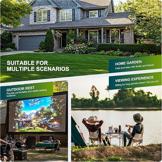 ALPHA CAMP Oversized Folding Camping Chairs for Adults High Backrest Heavy Duty Lawn Chairs Support 500 LBS Portable Camp Chairs with Cup Holders Large Side Pocket Outdoor Chair 2 Pack